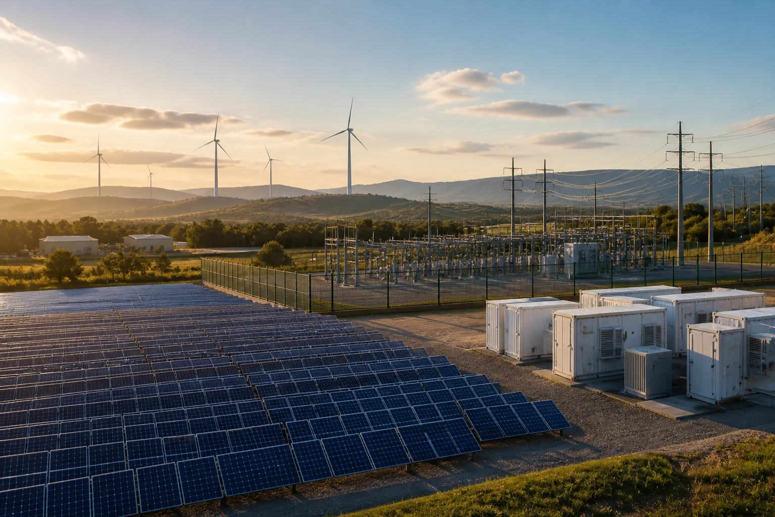 Battery storage cabinets integrated with solar generation and a commercial site