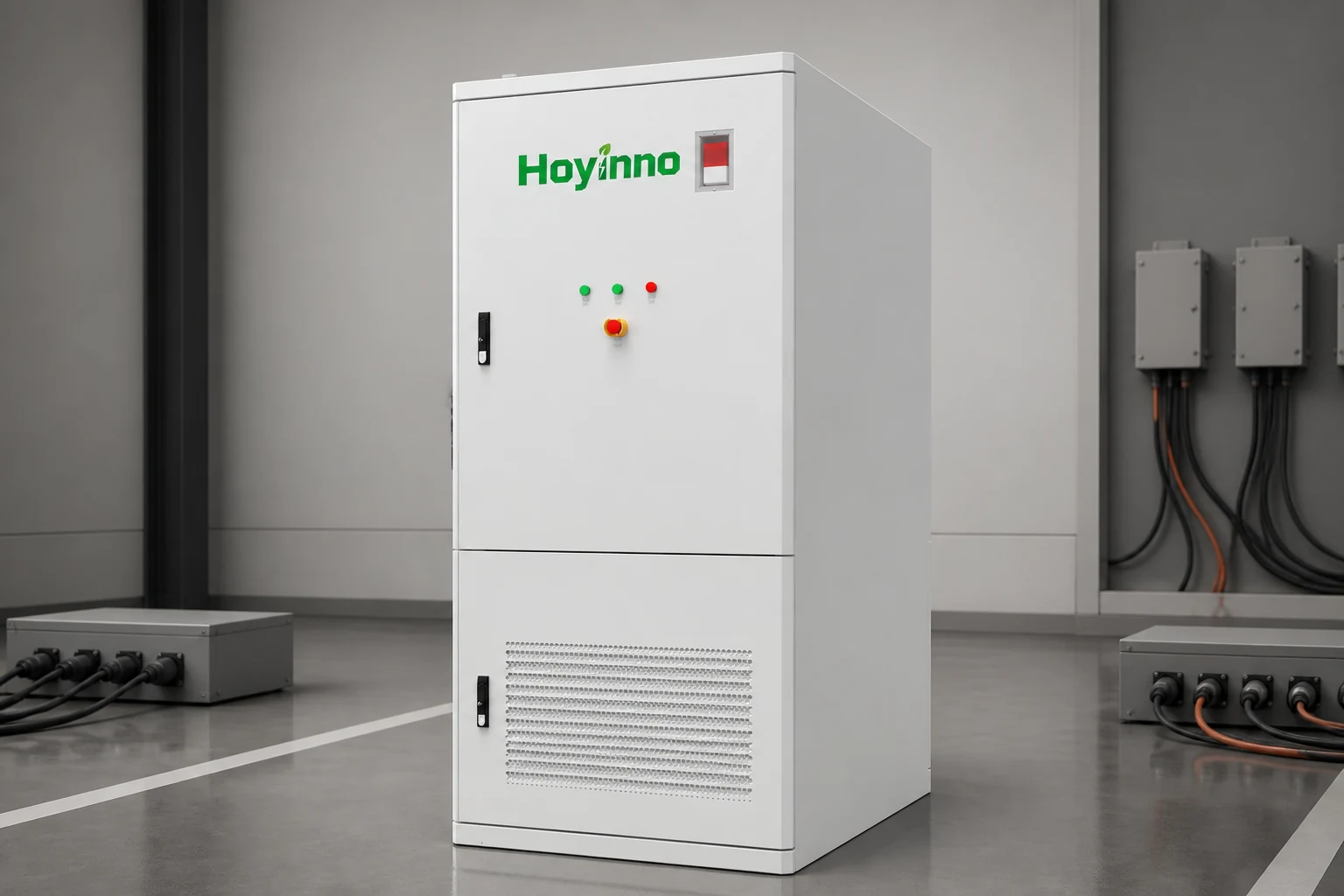 Hoyinno energy storage cabinet prepared for microgrid power and energy evaluation