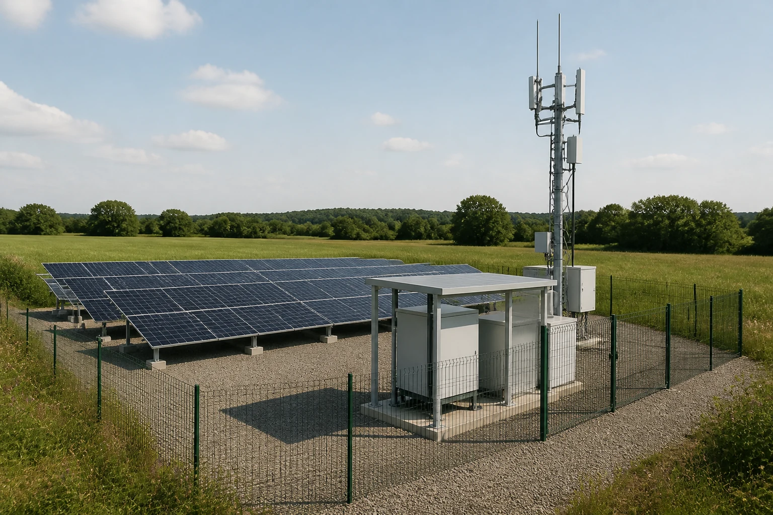 Remote telecom solar site used to evaluate off-grid load continuity