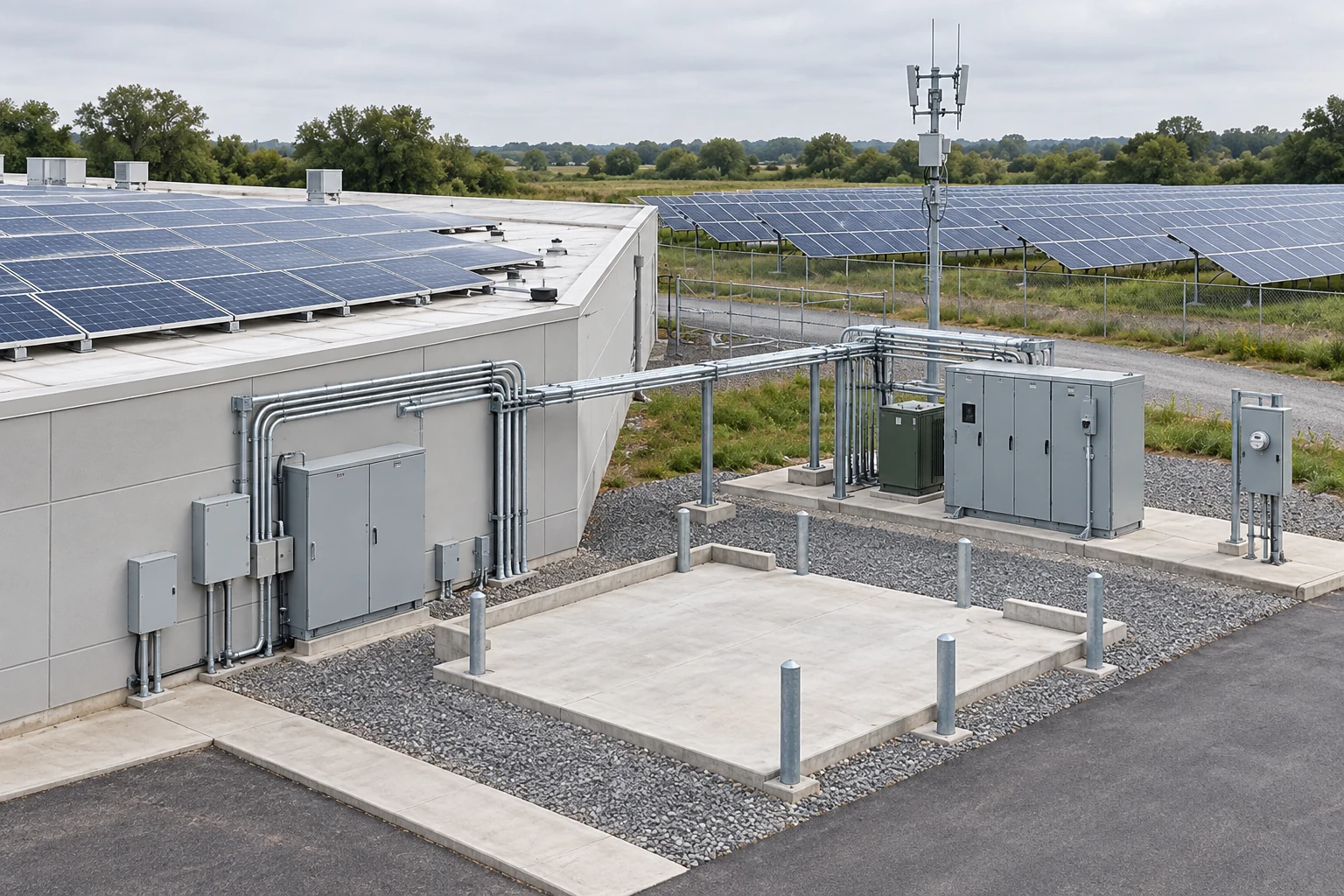 Hoyinno battery energy storage container installed at an arid solar power site
