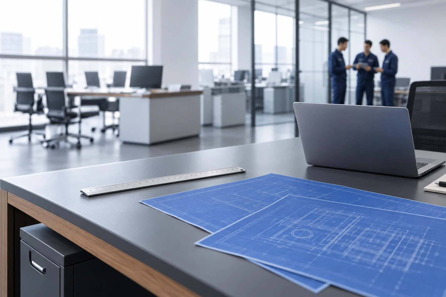 AI-regenerated engineering workspace illustrating review of system requirements