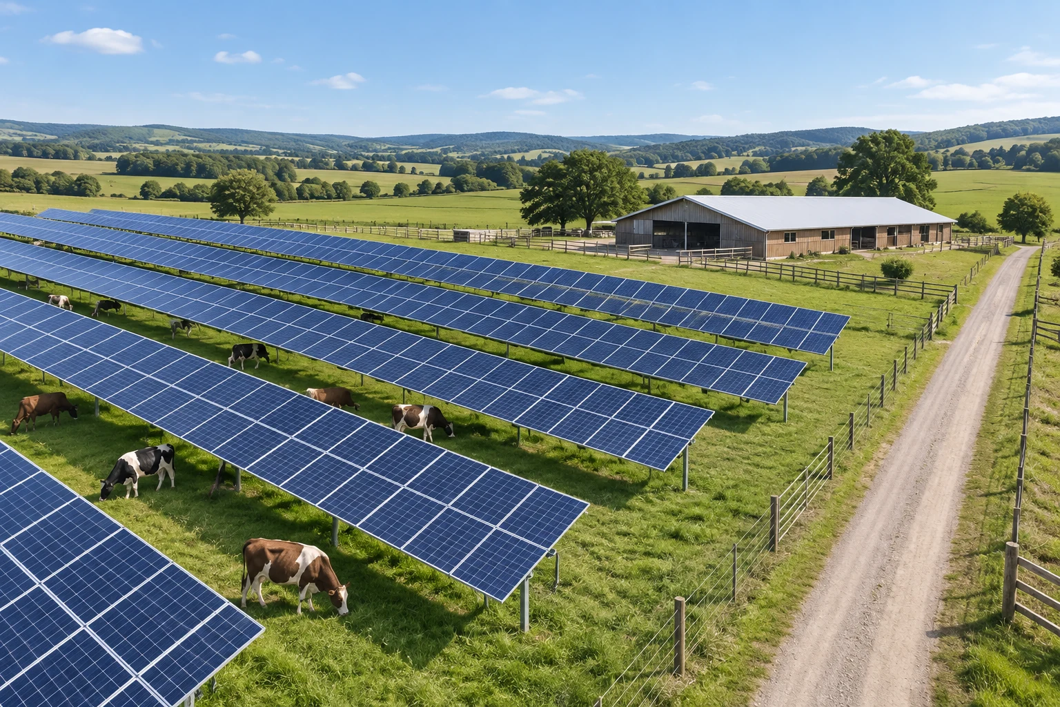 Illustrative solar agricultural setting for discussing storage headroom and reserve