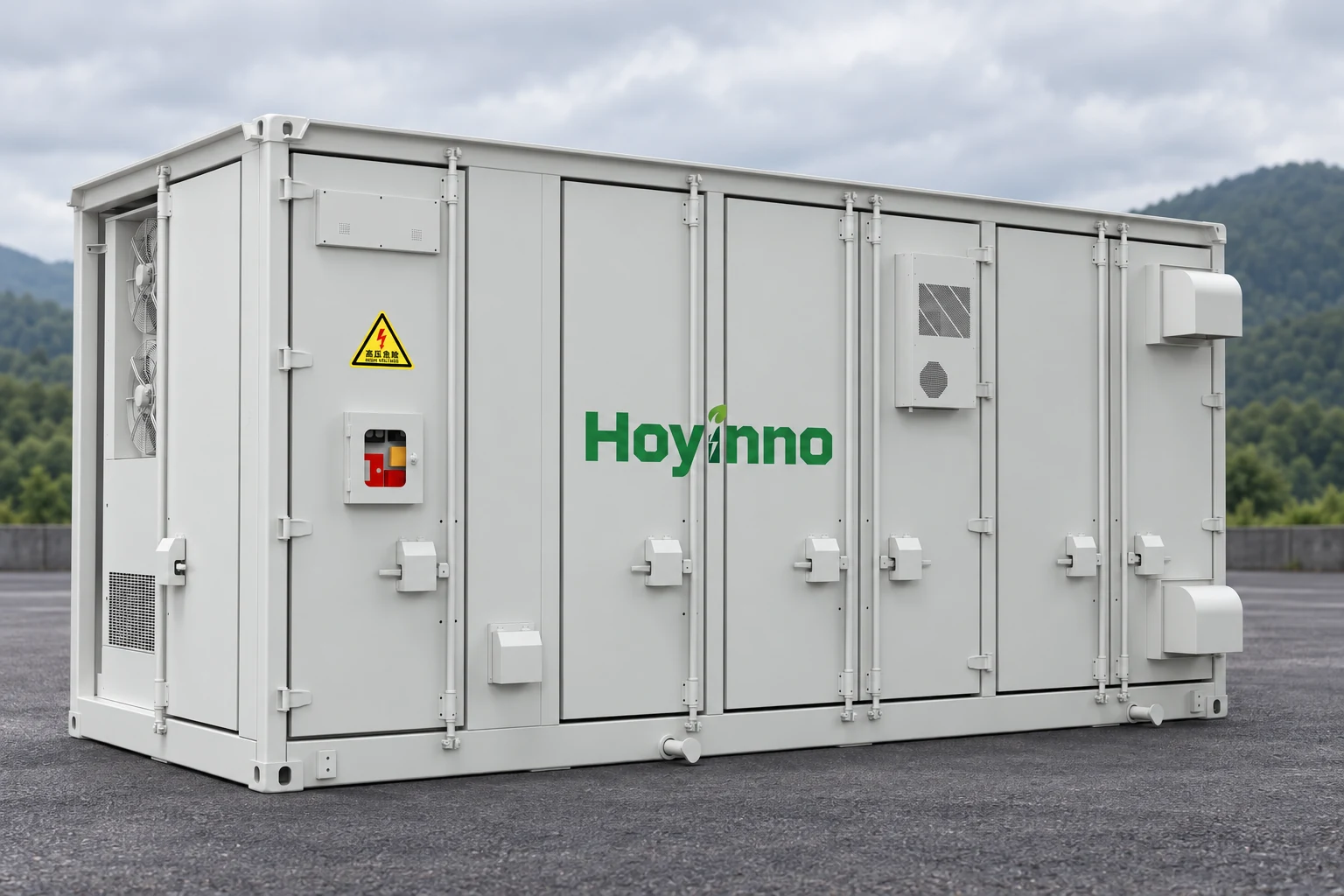 Hoyinno container equipment in an illustrative yard for defining equipment under test
