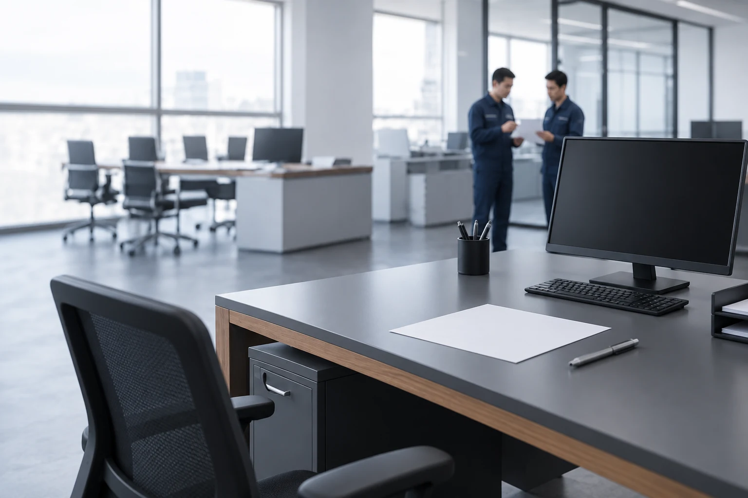 Illustrative engineering review workspace without operating data