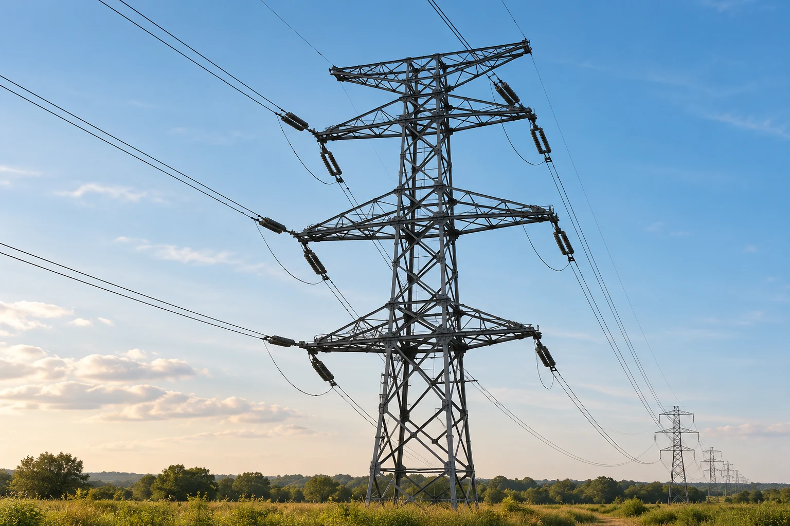 Transmission equipment illustrating the utility boundary and protection context